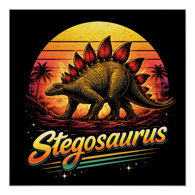 Poster Stégosaure (Devant)