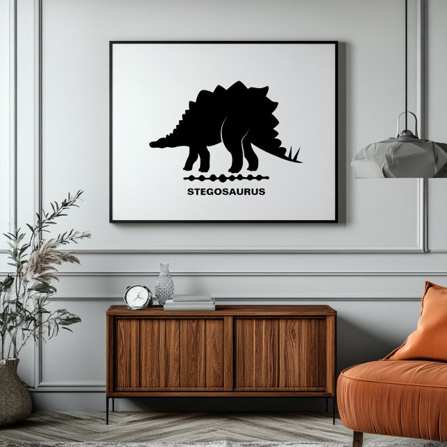 Poster Stegosaurus Dinosaur Silhouette (Créateur téléchargé)