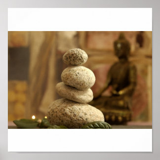 Poster Steinpyramide