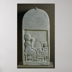 Poster Stela de Si'gabbor, prêtre du dieu de lune