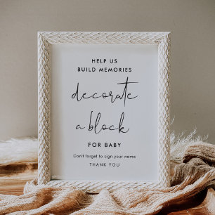 Poster STELLA Décorez un panneau de blocs pour bébé