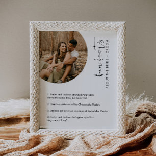 Poster STELLA Fun Facts About the Bride and Groom Sign
