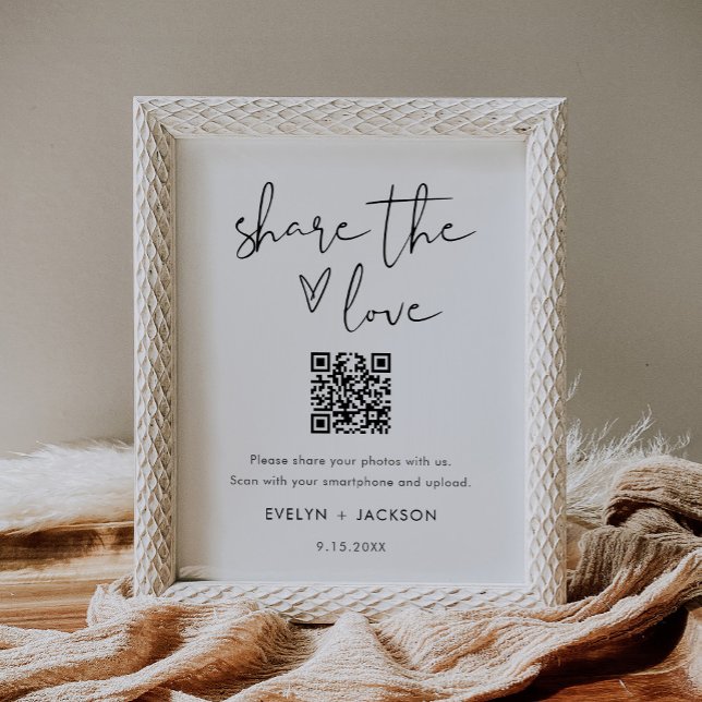 Poster STELLA Partager Love Mariage Photo QR Code (Créateur téléchargé)