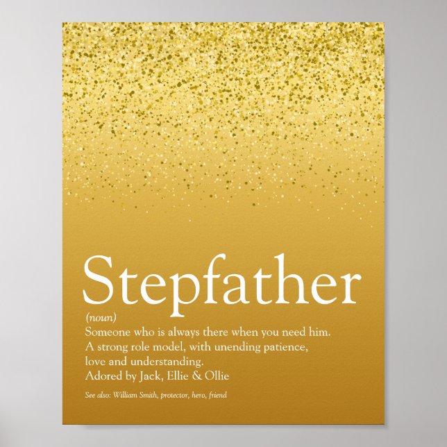 Poster Stepfather, Stepdad Définition Gold Parties scinti (Devant)
