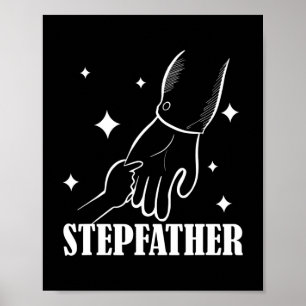 Poster Stepfather Stepdad Fête des pères Étape Papa dit