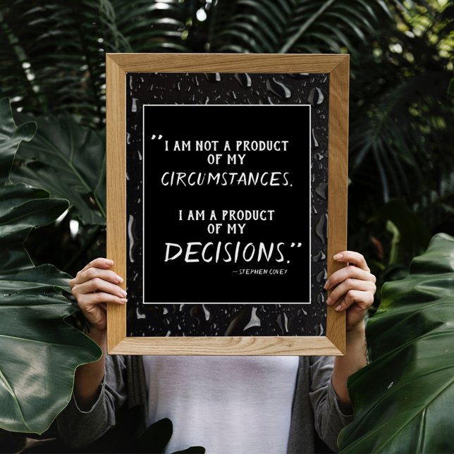 Poster Stephen Covey Motivational Quote Black & White (Créateur téléchargé)