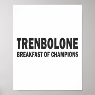 Poster Stéroïde de culturisme Trenbolone Petit déjeuner d