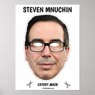 Poster STEVEN MNUCHIN Masque Halloween