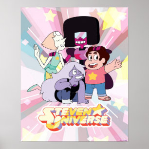 Poster Steven Universe Crystal Gem Group Huddle