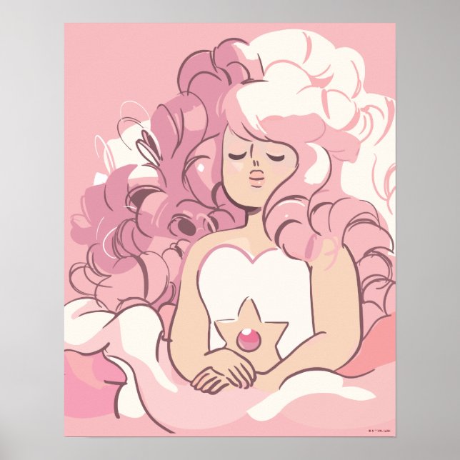 Poster Steven Universe | Illustration de quartz Rose (Devant)