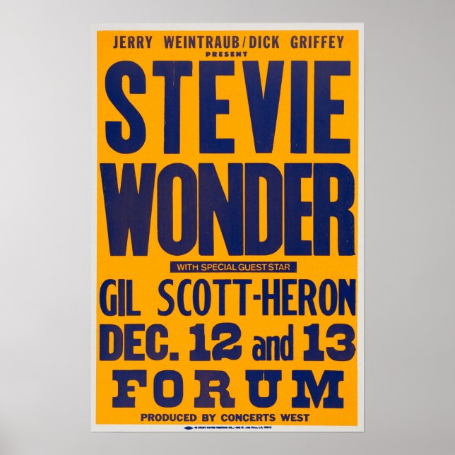 Poster Stevie Wonder / Gil Scott Heron (Devant)
