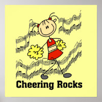 Stick Figure Cheering Rocks T-shirts et cadeaux