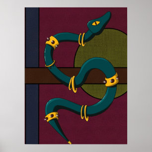 Poster Sticker Carré Snake