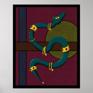 Poster Sticker Carré Snake