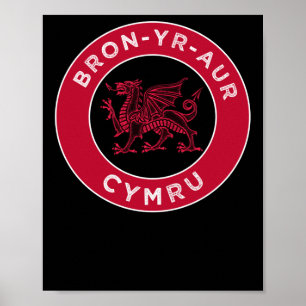 Poster Sticker Cymru Bron-yr-aur Welsh Place Names