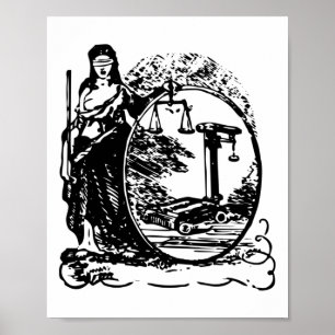Poster Sticker De La Dame De Justice