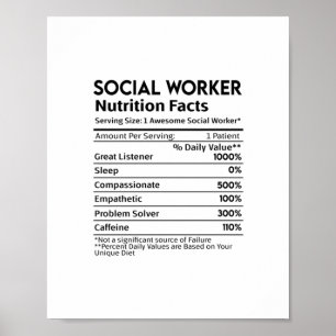 Poster Sticker de la valeur nutritive des travailleurs so