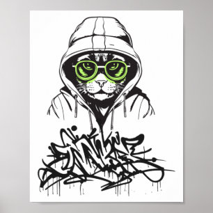 Poster Sticker Gangsta Cat