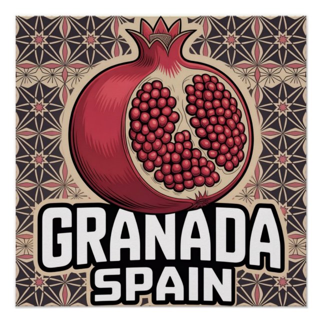Poster Sticker Grenade Espagne grenade (Devant)