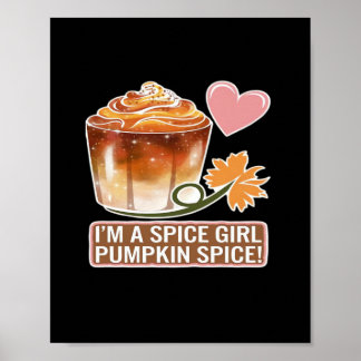 Poster Sticker Latte Fille épice citrouille