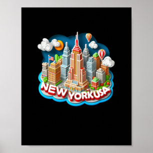 Poster Sticker New York City Aux Etats-Unis
