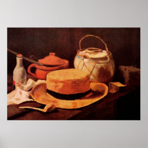 Poster Still Life Casquette de paille jaune par Vincent v