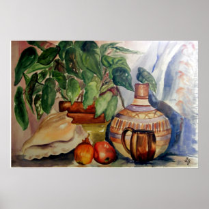 Poster Still Life in Cool Pastels
