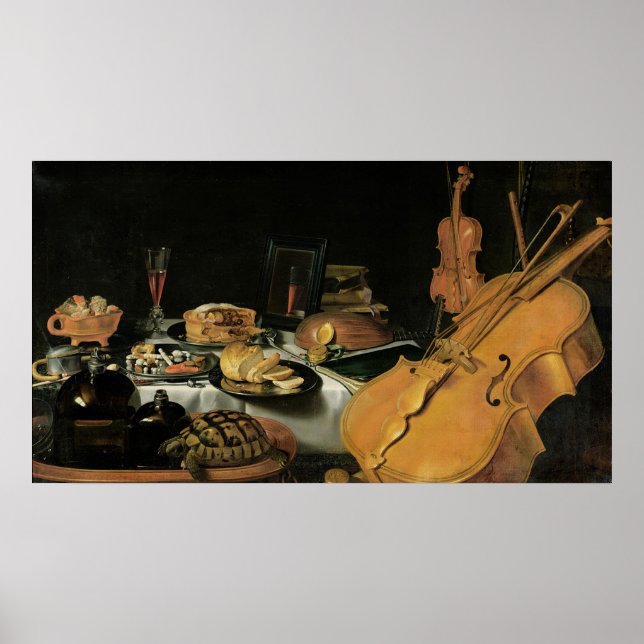 Poster Still Life with Musical Instruments, 1623 (Devant)