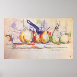 Poster Still Life with Saucepan par Paul Cezanne