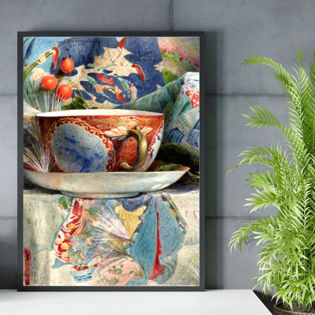 Poster Still Life with Tea Cup par Samuel Colman (Créateur téléchargé)