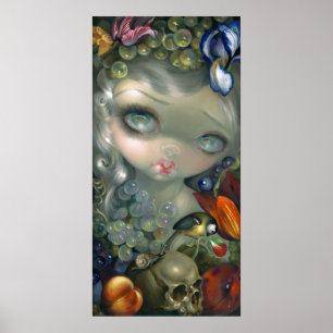 Poster Stilleven I : Slak en Schedel ART IMPRIMER la vie