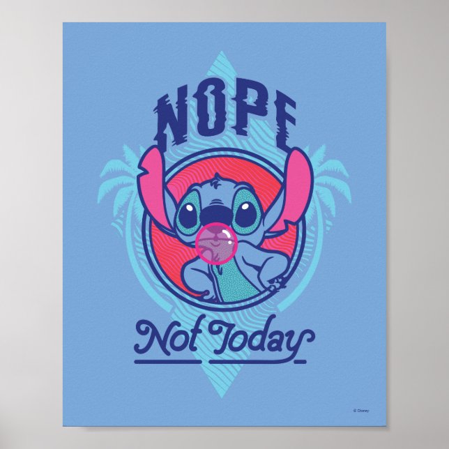 Poster Stitch | Pas aujourd'hui (Devant)