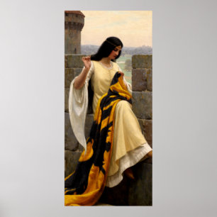 Poster Stitching the Standard par Edmund Leighton