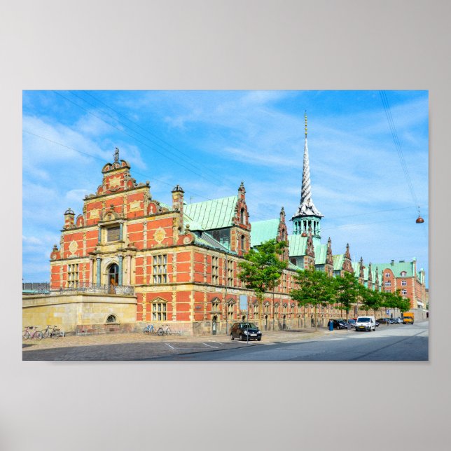Poster Stock Exchange Building, Copenhague, Danemark (Devant)