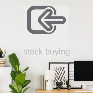 Poster Stock minimaliste Acheter une icône financière mod