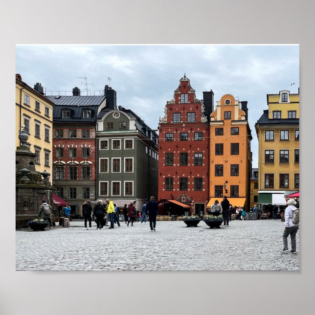 Poster Stockholm Suède Gamla stan Photographie (Devant)