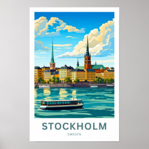 Poster Stockholm Suède Imprimer
