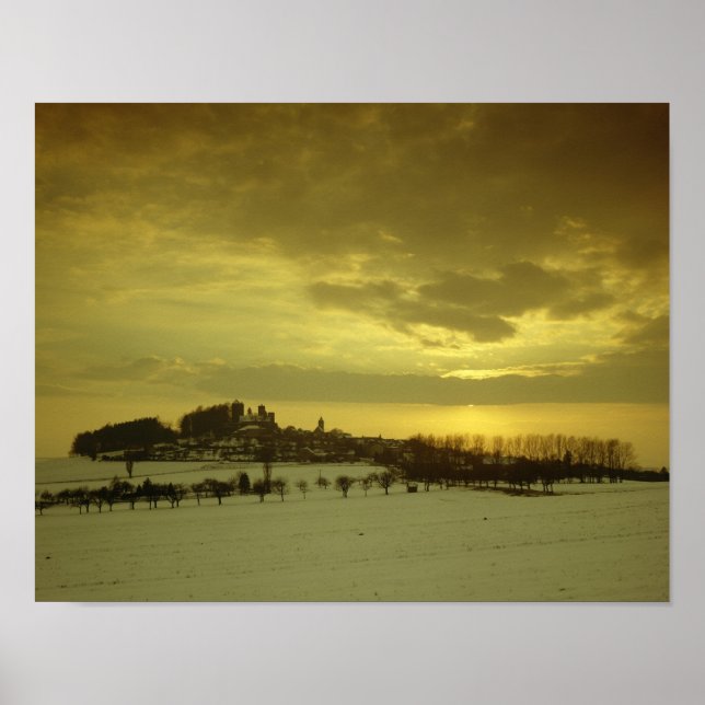 Poster Stolpen Burg, construit en c.1100 (Devant)