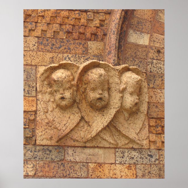 Poster Stone Citizens trois nourrissons en granit (Devant)