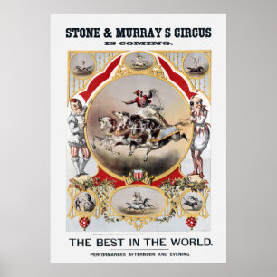 Poster Stone & Murray's Circus, Circa 1870.