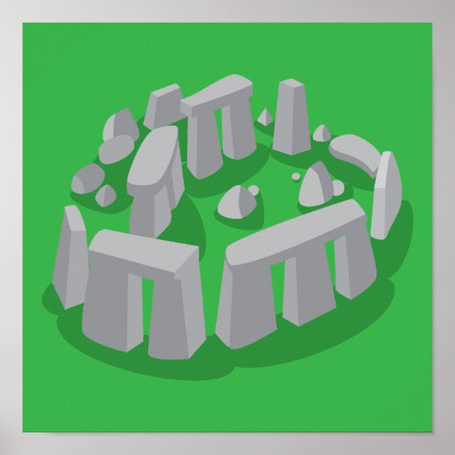 Poster Stonehenge d'Angleterre (Devant)