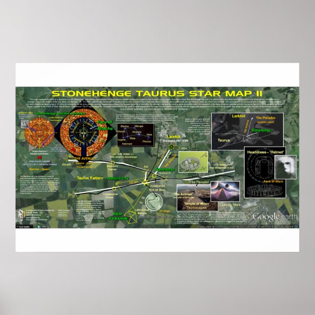 Poster Stonehenge - Taurus Star Map 2 (Devant)