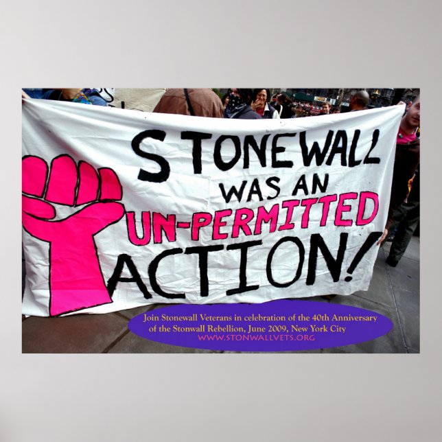 Poster Stonewall Était Une Action Inautorisée (Devant)