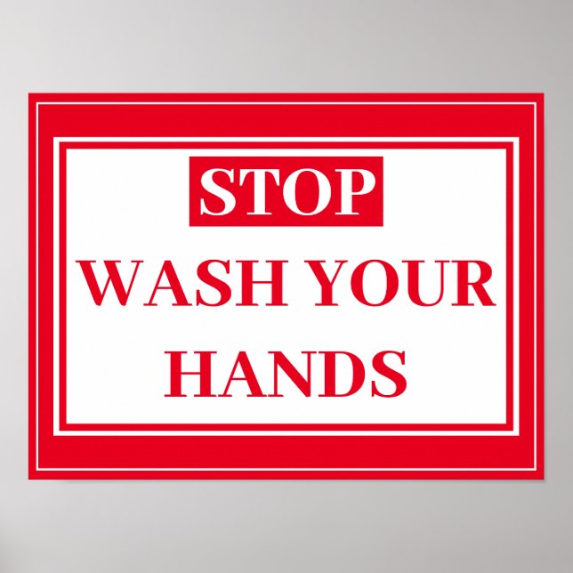Poster - STOP WASH YOUR HANDS (Front)