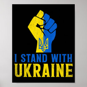 Poster Stopper Avec L'Ukraine Aimer Soutenir Ukraine Homm