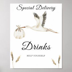 POSTER STORK - BOISSONS, AIDEZ-VOUS