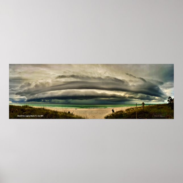 Poster Storm front, Laguna Beach, FL juillet 2019 (Devant)