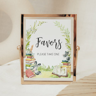 Poster Storybook Nouveau chapitre Baby shower Faveurs