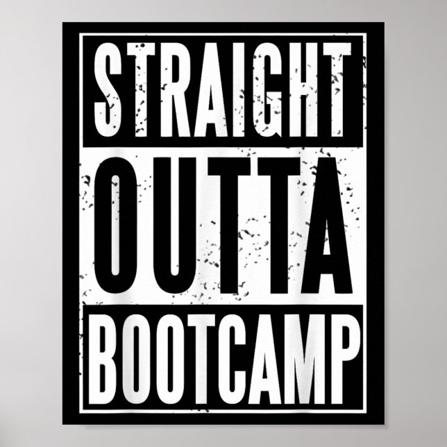Poster Straight Outta Military Bootcamp Soldier  (Devant)