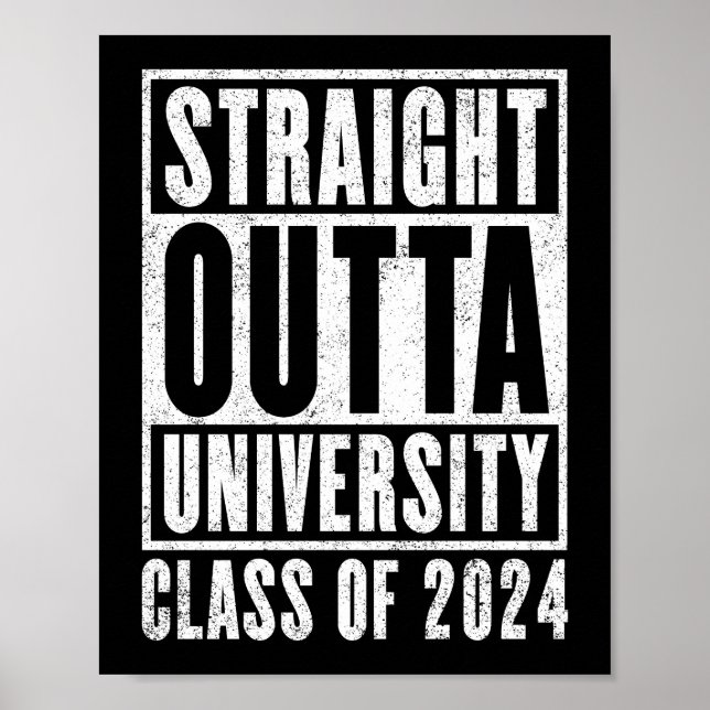 Poster Straight Outta University 2024 (en détresse) (Devant)